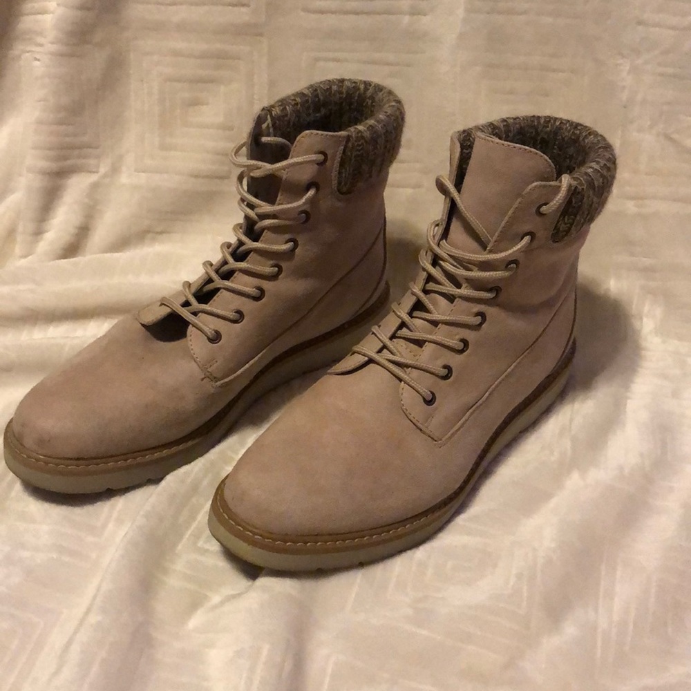 Sandy brown boots